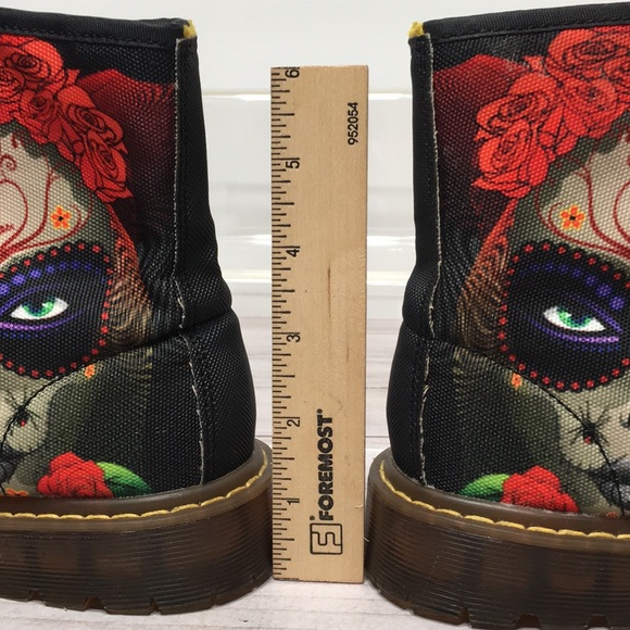 Moto boot Day of Dead graphic size 6.5 Woman - Picture 10 of 13